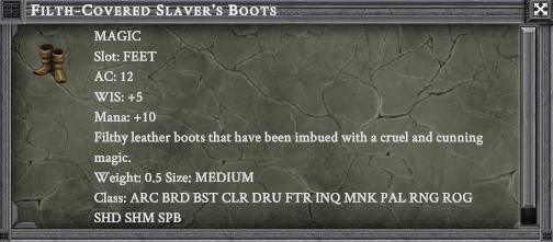 FILTH-COVERED SLAVER'S BOOTS item card